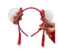 [Ldabrye] Lujosos aros de pelo punzón y ropa diaria festival diadema con flecos zodiacales para fiesta de disfraces año nuevo chino 2025