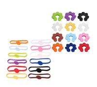 Ldabrye Marcadores de vidrio de silicona, accesorios para bebidas, textura, perfectos para identificación de bebidas en funciones sociales, marcadores de copas de vino