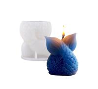 Ldabrye Molde de silicona con forma de cola de pez para hacer jabones, chocolates, manualidades con diseño de cola de pez fácil de liberar