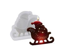 Ldabrye Molde de silicona de Papá Noel, herramienta para hornear, resina epoxi, manualidades, jabón, cláusula, grado alimenticio