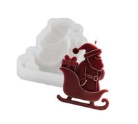 Ldabrye Molde de silicona de Papá Noel, herramienta para hornear, resina epoxi, manualidades, jabón, cláusula, grado alimenticio