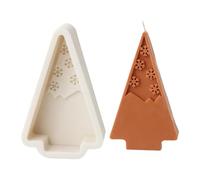 Ldabrye Molde de silicona flexible con diseño de copos de nieve para árbol de Navidad, para hacer aromaterapias perfumadas, hecho a mano
