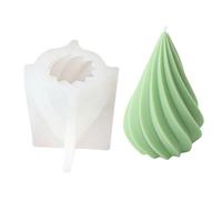 Ldabrye Molde de silicona flexible geométrico para velas de árbol de Navidad, aromatizado, hecho a mano