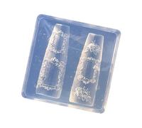 Ldabrye Molde de silicona para resina, marco de fotos en relieve, herramientas de arte, 2 piezas/1 unidad, moldes de silicona para uñas, dije único