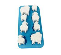 Ldabrye Moldes de silicona con 8 cavidades con forma de ovejas para chocolate, hielo, pasteles, jabón, Navidad, Pascua, decoración