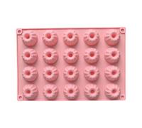 Ldabrye Moldes de silicona en miniatura de silicona para magdalenas y pasteles con capacidad para 20 unidades