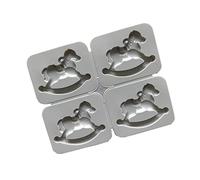 Ldabrye Moldes de silicona para hacer velas, chocolate, caramelo, azúcar, manualidades, caballo balancín, herramientas de decoración de pasteles, arte familiar, molde de jabón de silicona, molde de