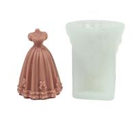 Ldabrye Moldes de silicona para vestidos de novia para hacer jabón, chocolate, caramelos, vestidos de noche, moldes de silicona para vestidos de noche de resina epoxi, molde elegante