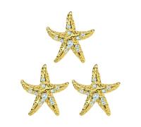 Ldabrye Nauticals Inspire - Accesorios de joyería, paquete de 3 colgantes multicolor de estrellas de mar para creación de collares, componentes de joyería temáticos, talla única, como se describe