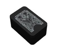 Ldabrye Playings Cards Box Trading Card Case Tarots Almacenamiento Tarjetas Organizadores Funda Vacía Caja de Almacenamiento Metal para Tarjetas de Juego Vertical