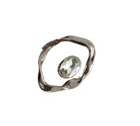 Ldabrye Prácticos anillos de apertura ajustables y simples, anillos de línea exagerada, textura de aleación, adecuados para bodas, fiestas, uso de metal, talla única, como se describe, como se