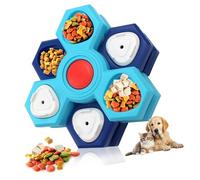 Ldabrye Rompecabezas giratorio para mascotas que promueve la alimentación segura, entrenamiento de velocidad, enriquecimiento, divertido juguete para la salud, rompecabezas de golosinas para mascotas