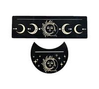 Ldabrye Suministros de brujería, Soporte para Tarjetas de Madera, Fases Lunares, Tarot, adivinaciones de Brujas, Base de exhibición de Tarjetas, Base de Estante de Madera