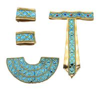 [Ldabrye] Taco egipcio y collar pulsera brazalete brazalete cinturón Halloween disfraz accesorios mujeres hombres cosplay disfraces históricos accesorios