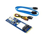 Ldabrye Tarjeta convertidora de 7 pines SATA3.0 para tarjeta de expansión de marco horizontal de almacenamiento 2242 2260 2280