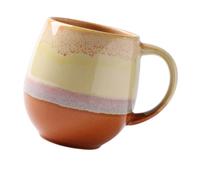 Ldabrye Taza de cerámica con diseño de mango ergonómico para bebidas calientes, desayuno, bebidas, taza de café de cerámica