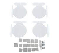 Ldafava 4pcs Estante de Esquina Mini Circular Espacio salvando el Estante de Esquina Flotante de Montaje de Pared Universal para la cámara de Seguridad Altavoz de Monitor de bebé (Claro)