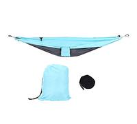 Ldafava Cama de Silla Colgante Dual Use Columpio de Hamaca portátil para el Pasillo del Patio para Acampar al Aire Libre (Gris Azul)