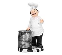 Ldafava Chef Figurine Statue Craft Decoration Ornament Elegante Escultura de Resina sintética Hecha a Mano para Sala de Estar de la Cocina decoración del hogar