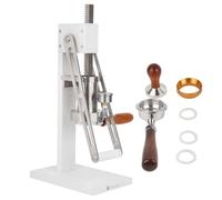 Ldafava Manual de cafetera manual profesional acero inoxidable 350 PSI Máquina Espresso con taza de precalentamiento para uso comercial Home White 52x26.5x17cm