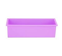 Ldafava Molde de jabón de silicona Molde de tostadas de bricolaje Rectángulo 1200ML Herramienta antiadherente para hornear para hacer jabón hecho en casa Elaboración con familia Rosa (Púrpura)