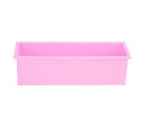 Ldafava Molde de jabón de silicona Molde de tostadas de bricolaje Rectángulo 1200ML Herramienta antiadherente para hornear para hacer jabón hecho en casa Elaboración con familia Rosa (Rosado)
