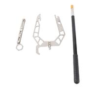 Ldafava U Type Boat Hook Riseer Multi -Propósito Telescopio Dock Hook Equipo de Acoplamiento Barco Herramienta de aleación de Aluminio Silver 1.5m 435G para Pesca en Bote