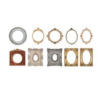 LDAUYZLING 10 hojas de pegatinas estéticas vintage, círculos barrocos, autoadhesivas, diferentes patrones, calcomanías retro para manualidades