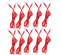 LDAUYZLING 10 Sets Banana Test Lead 4mm Male to Male Brass PA 32A 1000V Set Kit for Electricity Testing (Roja)