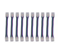 LDAUYZLING 10 Uds Kit de conector de luz de tira LED 4 pines 10mm conexión rápida fuerte compatibilidad accesorios de tira LED