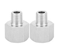 LDAUYZLING 2 conectores de tubería BSP de acero inoxidable hembra - Conector de rosca macho (interior de 1/2 pulgada exterior de 1/4 pulgadas)