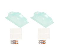 LDAUYZLING 2 juegos de carcasa de cuerpo RC, distancia entre ejes de 313mm, decoración personalizada transparente con pegatina, piezas de control remoto DIY para orugas 1/10