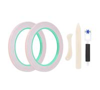 LDAUYZLING 2 rollos de cinta de lámina de cobre con respaldo de 5 mm para manualidades de vidrieras con raspadores de 50 m de longitud