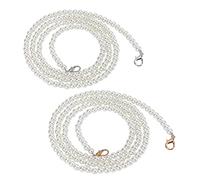 LDAUYZLING 2pcs Bag Strap Silver Golden Replaceable Practical Purse Chain Accessories for Mobile Phones Jewelry (1m/3,3 pies)