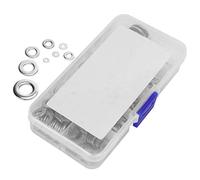 LDAUYZLING 360PCS Arandela plana de acero inoxidable Juego surtido de arandelas de anillos de sellado de 8 tamaños con caja de almacenamiento