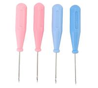 LDAUYZLING 4 Piezas Herramienta de Punzón Herramientas de Punzón de Costura Incisivas y Resistentes con Mango de Plástico para Costura Artesanal de Cuero DIY