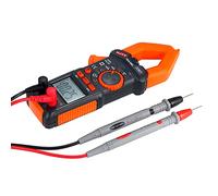 LDAUYZLING 600A AC/DC Pinza amperimétrica digital con multímetro de rango automático de temperatura con pitido audible de continuidad Pinza amperimétrica True-RMS con