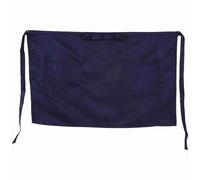 LDAUYZLING 7 Solid Colors Half Length Polyerter Apron Unisex Bowknot type With Pockets For Waiter Waitress (Azul marino)