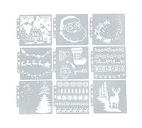 LDAUYZLING 9Pcs Stencils DIY Production Reusable PET Multi Purpose Flexible Durable Mandala Template