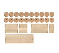 LDAUYZLING Bloques de construcción de fortaleza DIY para hacer fortalezas de madera educativas sin rebabas con palos y bolas para interiores y exteriores