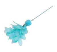 LDAUYZLING Campana de Plumas Divertido Palo para Gatos Interactivo Resistente a Las mordeduras Varita de Juguete para Gatos domésticos (Azul)