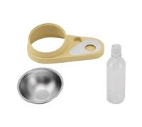 LDAUYZLING Dispensador de Agua para Alimentos para Mascotas, automático, a Prueba de derrames, diseño Elevado, 2 en 1, alimentador de Agua para Perros y Gatos para Beber y Comer (Amarilla)