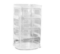 LDAUYZLING Estante de presentación de joyería, Organizador Giratorio Multifuncional de plástico para Pendientes, Collar con Clip