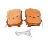 LDAUYZLING Guantes Térmicos USB Lindos Sin Dedos Usable Súper Felpa Muñeca Ajustable Portátil Invierno Calentador de Manos