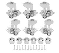 LDAUYZLING Guitarra de ajuste 3 Izquierda 3 Derecha Relación de Velocidad 1:18 Estable Durable Fácil de Instalar piezas de instrumentos musicales, plata, Casual