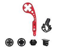 LDAUYZLING Kit Extensor de Manillar para Bicicleta, Soporte para Ordenador para Bryton Cateye con Soporte para Linterna, Soporte para cámara Deportiva (Negra)