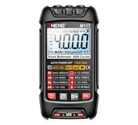 LDAUYZLING M117 - Multímetro inteligente digital 4000 cuentas AC/DC, medidor de tensión de corriente, multifunción, profesional, herramientas de medición (negro)