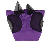 LDAUYZLING Máscara de Malla para Caballos, Mascarilla de Caballo elástica Transpirable con protección para los oídos, Equipo Ecuestre para Montar (Púrpura)