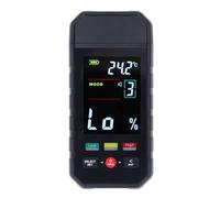 LDAUYZLING Medidor de Humedad de Madera Tipo Pin Pantalla Digital LCD 2 en 1 Detector de Sensor de Temperatura de Humedad para Material