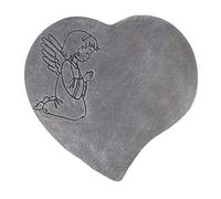 LDAUYZLING Perro conmemorativo de piedra en forma de corazón tipo niña modelo resistente a la intemperie DIY hacer resina mascota morir regalos para manualidades (gris)